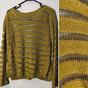 JessicaSimpson gold thread sweater
